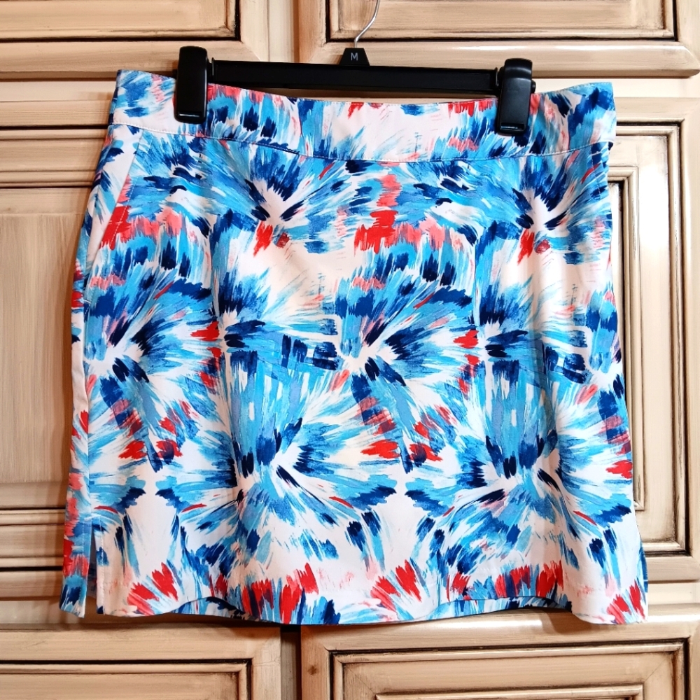 Izod Golf Print Skort - Size 8‎ - Blue White